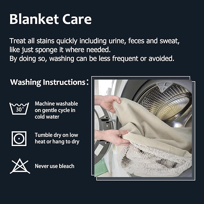 Kritter Planet Waterproof Bed Blanket for Couples, Washable Stain Proof Pad Bed Cover, Reversible Leakproof Protector, Liquid Pee Proof Blanket for Couch Sofa, 80x90 inch, King Size