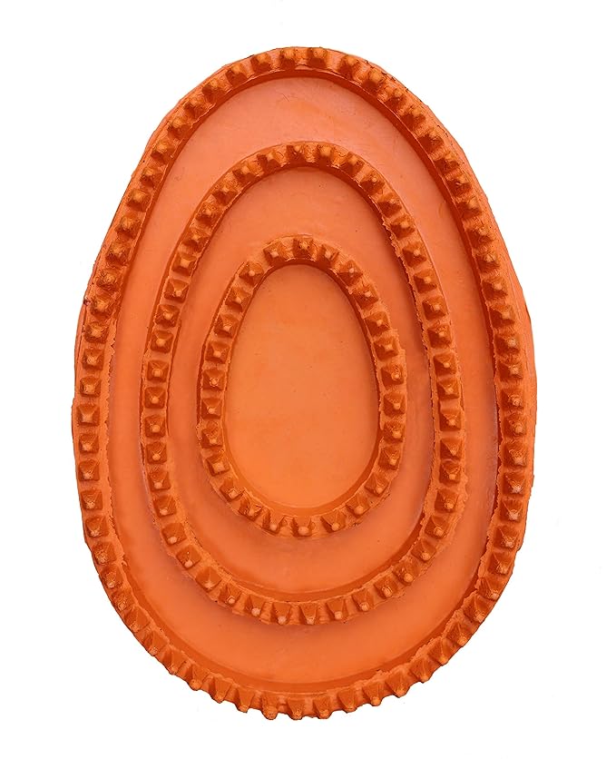 Grewal Equestrian Palm Fit Curry Comb (Orange)