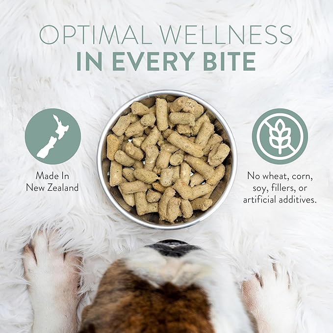 The New Zealand Natural Pet Food Co WOOF Freeze Dried Dog Food - Chicken Recipe, High Protein Dog Treats & Snacks, Dog Food Toppers & Meals, 9.9 oz