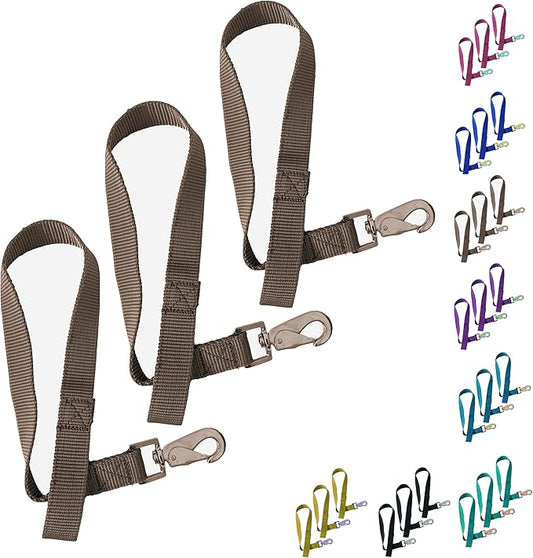 Majestic Ally Pack of 3 Horse Bucket Strap Hangers – Practical and Easy Design for Indoor or Outdoor Use -Set of 3,-1"x22"