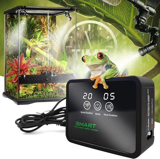Reptile Fogger Automatic Reptile Mister Fogger for Terrarium, Timed Terrariums Humidifiers for Chameleon/Lizard/Snake/Turtle/Frog