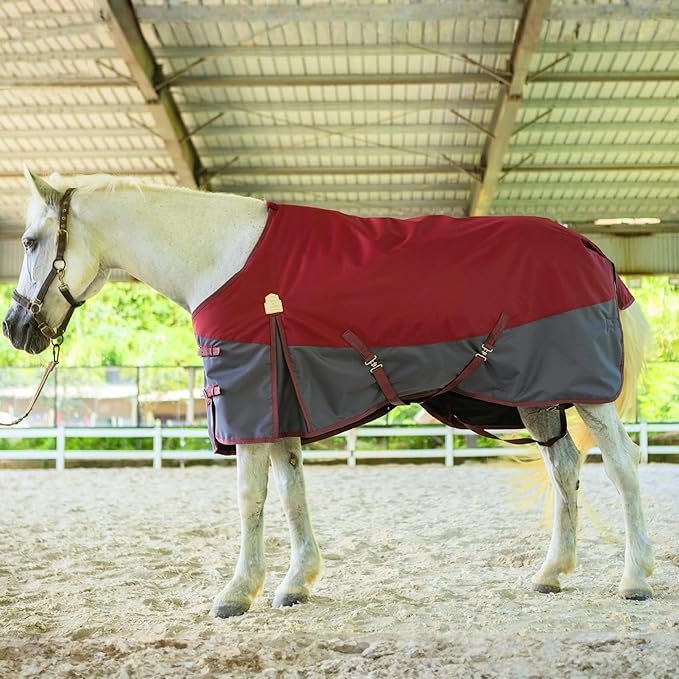 BARN & STABLE 600Denier 3000mm/3000mvp Super Waterproof & Breathable Horse Blankets for Winter with 200g Fill