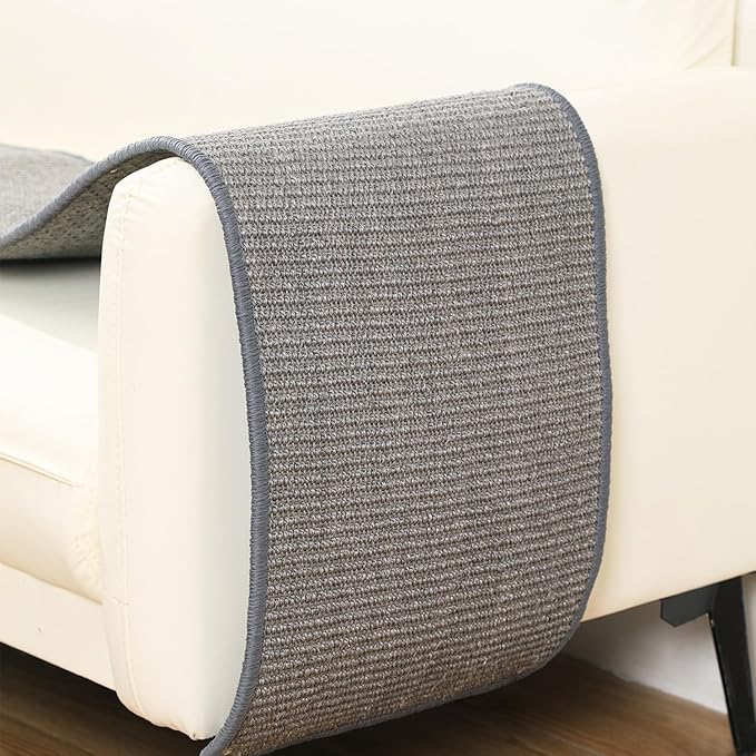 66.93x13.38x0.32 inch Thickened Cat Wall Scratcher Carpet, Cat Climbing Wall, Durable Cat Wall Furniture, Tall Cat Scratching Post, Wall Scratchers for Indoor Cats, Couch Sofa Protector (Grey)