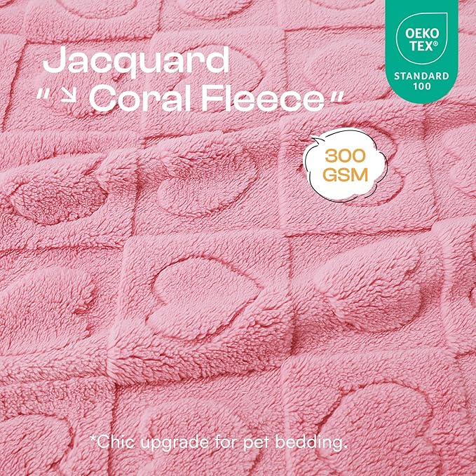 Luciphia 1 Pack 2 Small Dog Blanket Washable Pet Bed Cover Soft Fluffy Puppy Blanket with Premium Fleece 300GSM Cozy Calming Cat Blankets for Indoor Cats Pink 30x20 inch