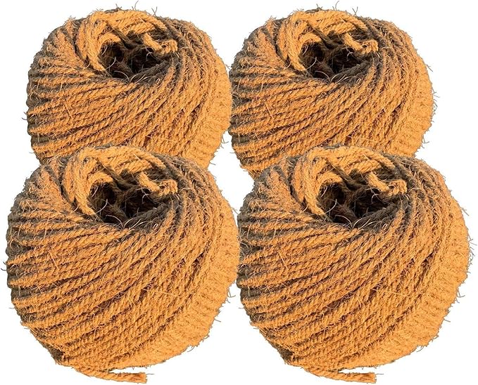 Sandbaggy Sisal Rope Twine 1/4 inch x 500 ft | Industrial Grade (4 Rolls)