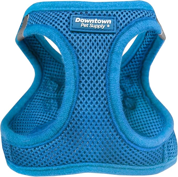 Downtown Pet Supply Step in Dog Harness for Small Dogs, X-Small, Cobalt - Adjustable, Reflective Trim, No Pull, Padded Mesh Fabric, Buckle Strap Harness for Dogs
