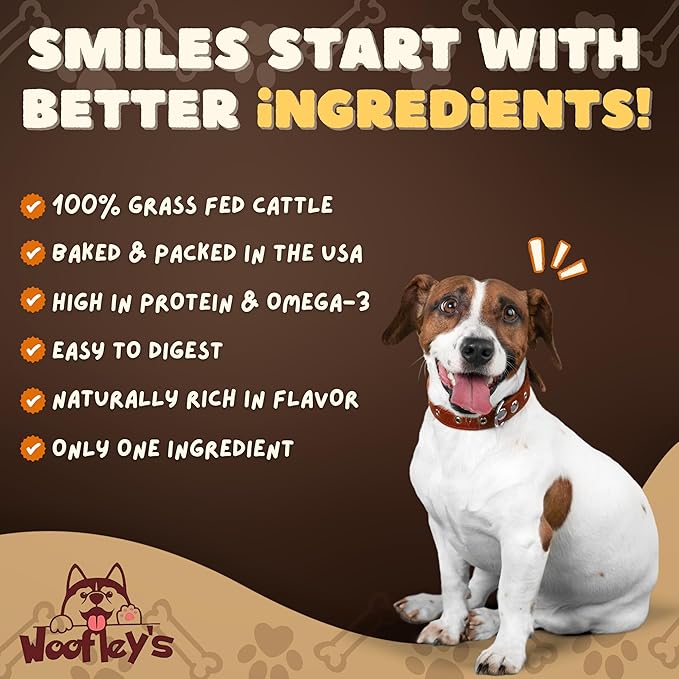 Woofley's 5-6" Bully Dusted Beef Cheek Roll - (5 Count)- Beef Cheek Rolls for Dogs - Long Lasting Natural Dog Chews