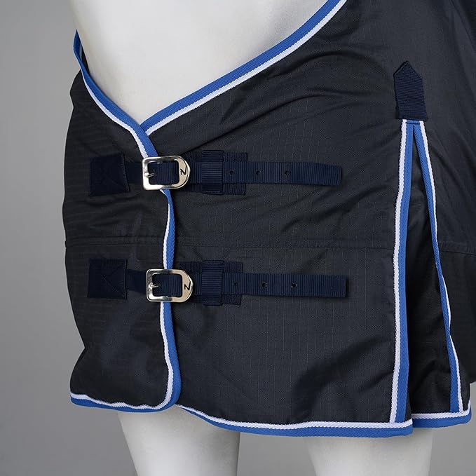 HORZE Glasgow Lightweight Waterproof Horse Turnout Blanket (100g Fill) - Dark Blue - 72 in