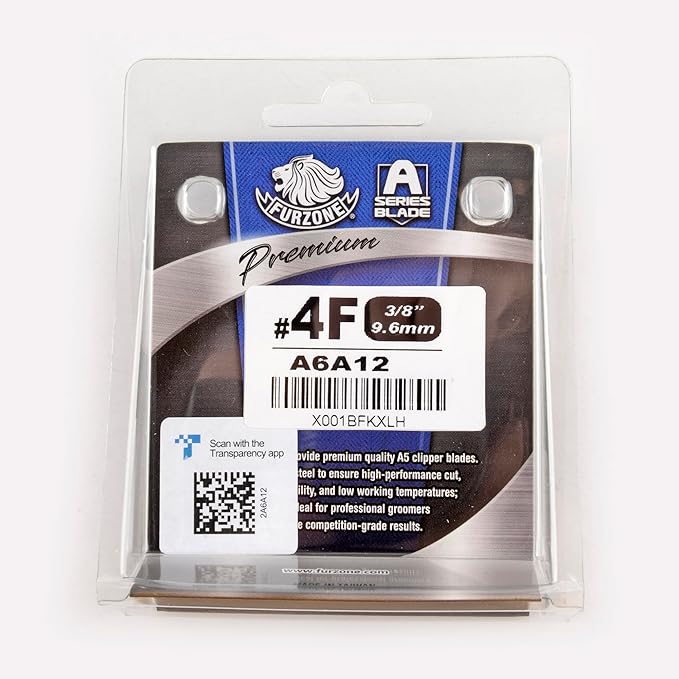 FURZONE Detachable Blade - Size 4F Blades 3/8", Made of Extra Durable Japanese Steel, Compatible with Most Andis, Oster, Wahl A5 Clippers