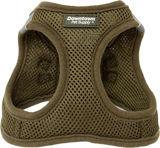 Downtown Pet Supply Step in Dog Harness for Small Dogs No Pull, X-Small, Hunter Green - Adjustable Harness with Padded Mesh Fabric and Reflective Trim - Buckle Strap Harness for Dogs