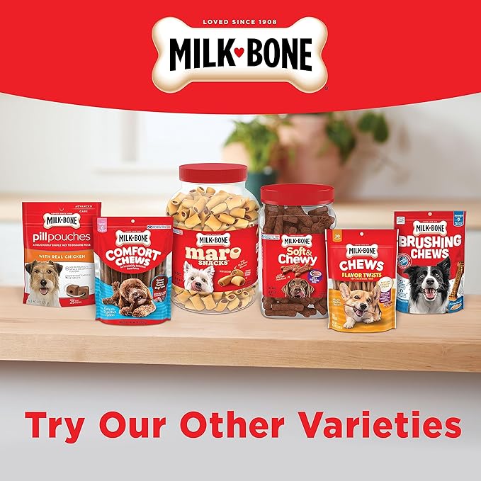 Milk-Bone MaroSnacks Dog Treats, 38 Ounce Refill Packs (Pack of 2) with Real Bone Marrow and Calcium