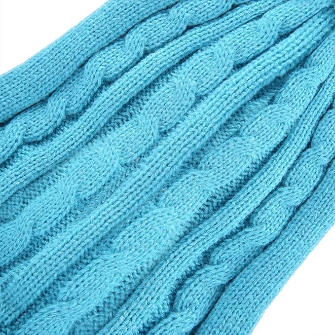 CHBORCHICEN Small Dog Sweaters Knitted Pet Cat Warm Dog Sweatshirt Winter Clothes Kitten Puppy Sweater (XX-Small, Sky Blue)