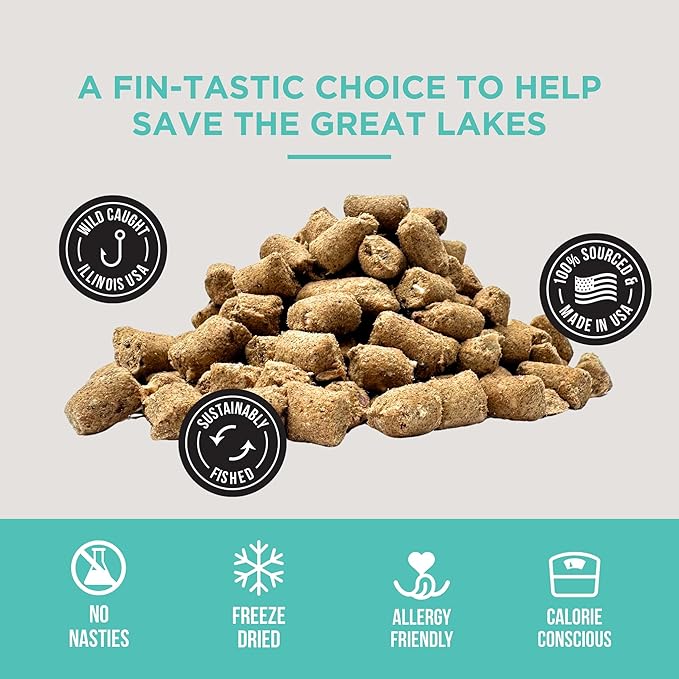 Natural Rapport Freeze Dried Fish Dog Treats - The Only Freeze Dried Carp Dogs Need -Single Ingredient, All Natural Dog Treats for Small and Large Dogs (3.5 oz)