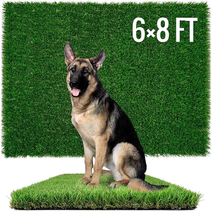 Sunturf Fake Grass for Dogs to Pee On, Artificial Turf for Dogs, Grass Pee Pad for Dogs Potty Training, Premium 6x8FT Extra Large, Indoor Outdoor Turf Grass Pad for Dogs