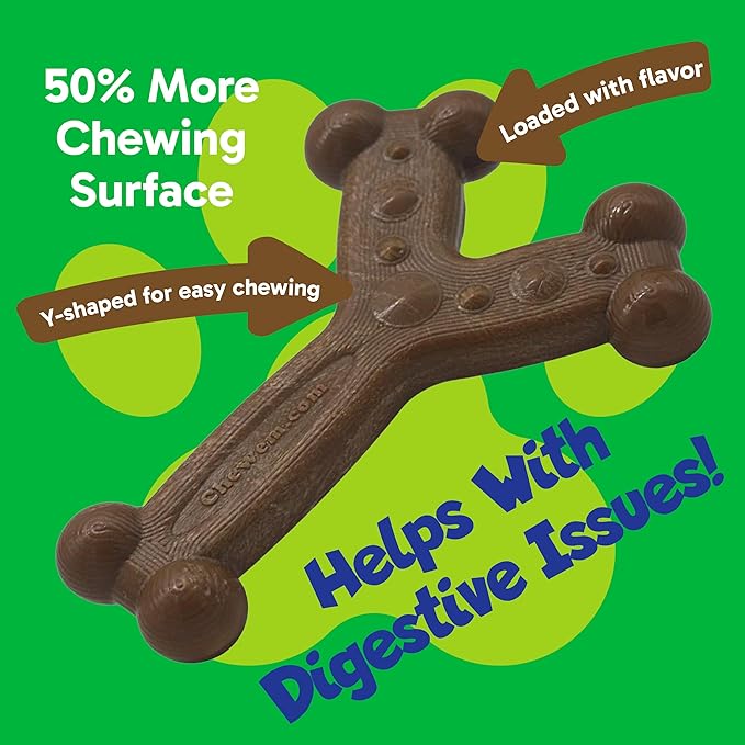 Chew'ems Durable Chew Toys for Small Dogs, Long-Lasting & Flavorful Chew Dog Toys, Small Dog Breeds | Beef-Flavored (Pack of 2)