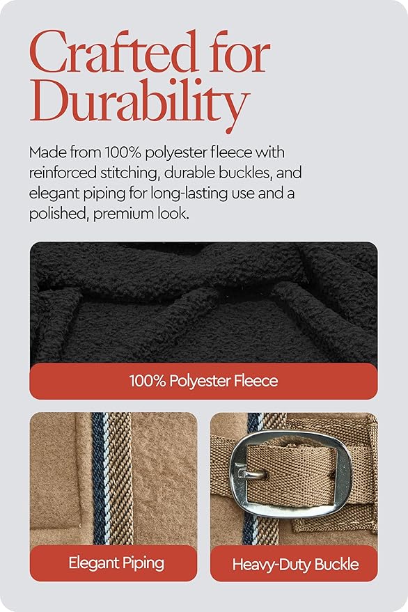 HORZE Kiel Fleece Horse Cooler Blanket | Quick-Dry Fleece Horse Cooler Sheet with X-Surcingles & Tail Cord - Tan - 72 in