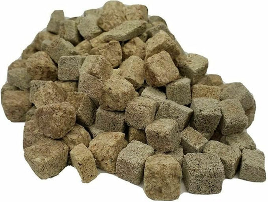 Aquatic Foods Inc. Brine Shrimp & Tubifex Freeze Dried Cube Mix, for Marine Fish, All Tropical Fish, Cichlids, Discus, Tetras, Goldfish, Angel Fish, Catfish, Ponds…1/2-lb