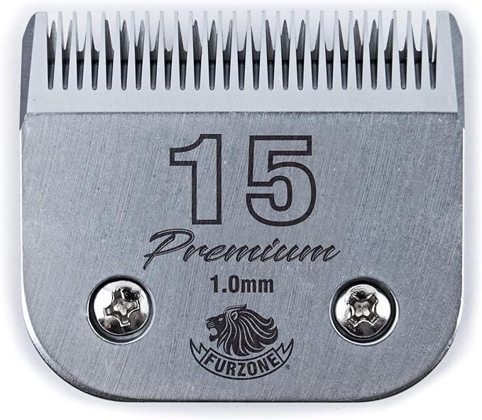FURZONE Detachable Blade - Size 15 Blade 3/64", Made of Extra Durable Japanese Steel, Compatible with Most Andis, Oster, Wahl A5 Clippers