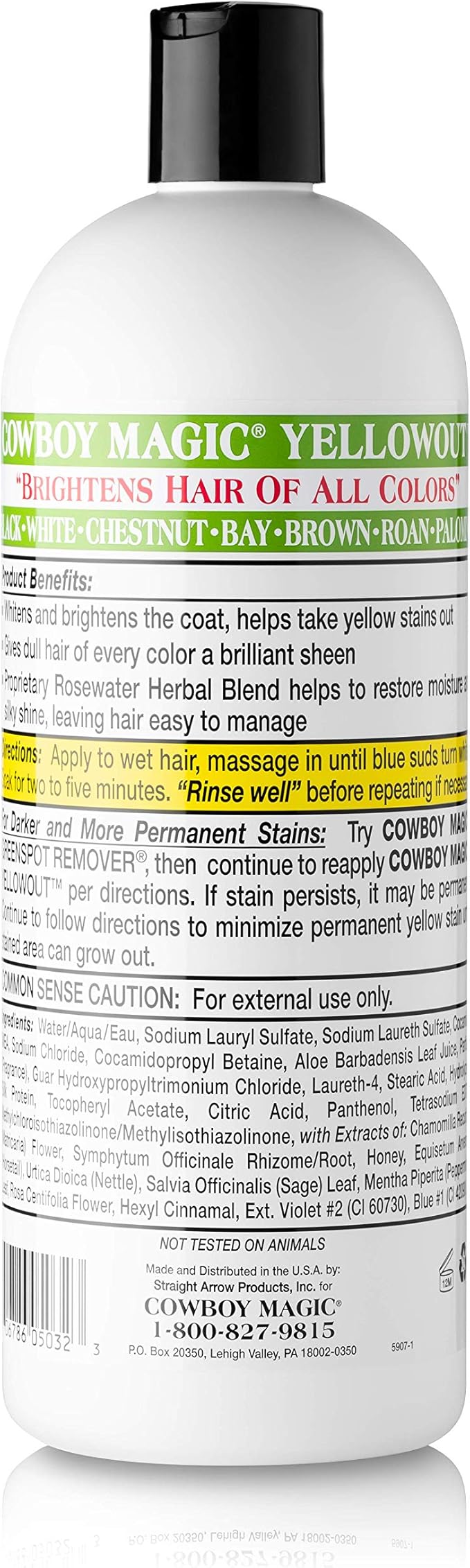 Cowboy Magic Shine in YELLOWOUT BRIGHTENS Hair Shampoo 32 Ounce