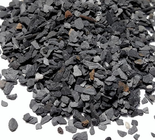 Small World Slate & Stone Aquarium Gravel - Natural Coarse Sand Substrate for Aquascaping Planted, Freshwater and Saltwater Tanks - Gravel Size Approx. 1/32" to 1/8" (6 lbs)