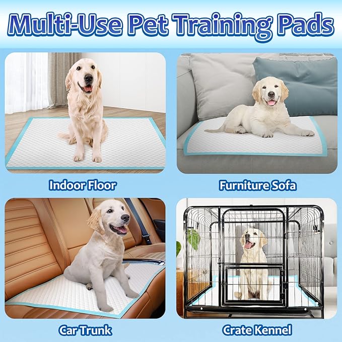 Dog Pee Pads Extra Large, 30 Count Thicken Absorbent for Dogs, 28"x34" Disposable Urine Bed for Doggy, Potty for Doggie, XL Puppy, Piddle X-Large for Travel