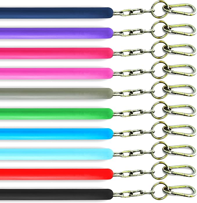 Stall Chain for Horses – 51 Inch Horse Stall Guard with Heavy-Duty Clips, Rubber Coated Stall Guard for Horse Stalls and Trailers (Pink)