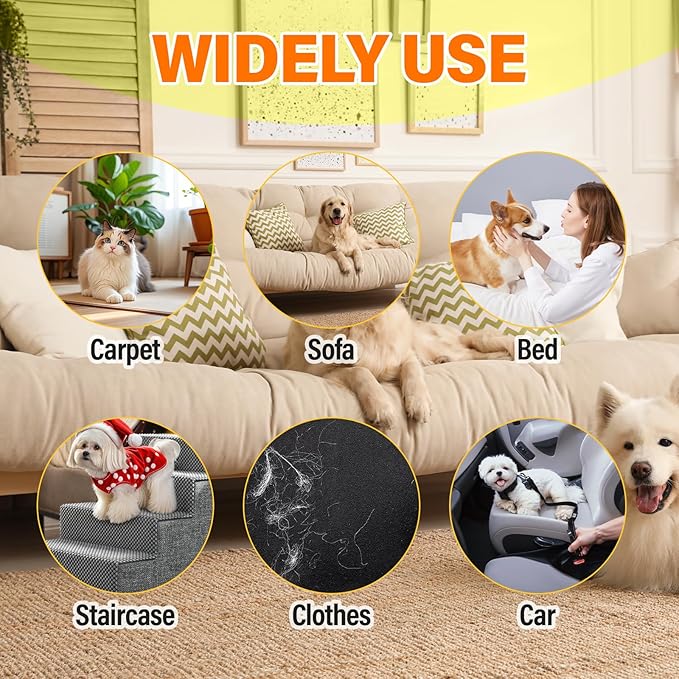 Pet Hair Remover Glove, Electrostatic Pet Hair Removal Gloves, Reusable Cat & Dog Hair Remover for Couch,Carpet,Clothing,Furniture,Animal Fur Removal Tool, Cat Grooming Gloves