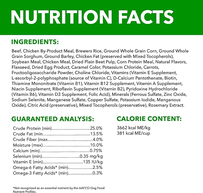 IAMS Proactive Health Adult Dry Dog Food Beef and Rice Recipe, 7 lb. Bag