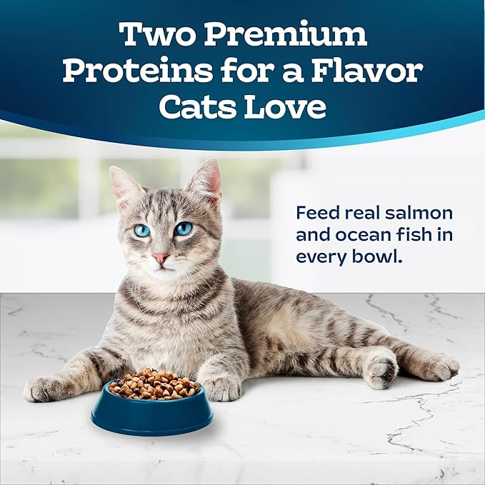 Blue Buffalo Tastefuls Adult Cat Dry Food, Multi-Protein Salmon & Ocean Fish Recipe, 5-lb. Bag