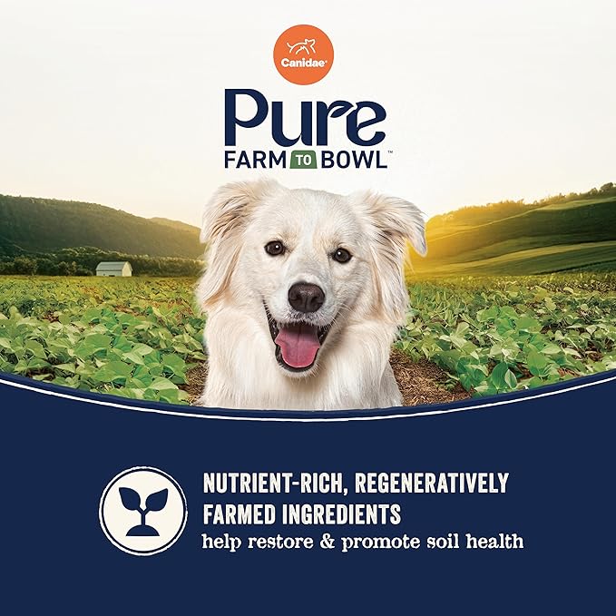 Canidae Pure Farm to Bowl Pasture-Raised Lamb & Sweet Potato, Grain-Free Dry Dog Food, Adult, 22lb