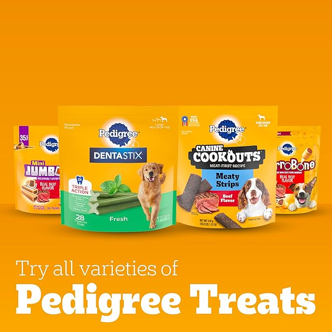 Pedigree Dentastix Small & Medium Breed Dog Treats, Original with Real Chicken, 13.93 oz. Bag (25 Treats)