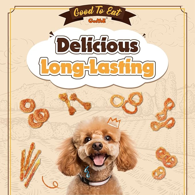 Gootoe Turkey Tendon Dog Treats, Rope (L) 3.53 oz, USA-Sourced Turkey Tendon, Natural Snack, Premium Puppy Chews, Hypoallergenic, Reseal Value Bags, Size for Large Dogs (Pack of 2)