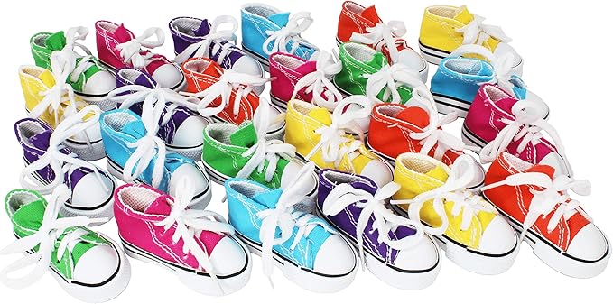 Bonka Bird Toys 24 Mini Sneakers Foot Beak Chew Throw Parrot Parakeet Quaker Budgie Finch Cockatoo