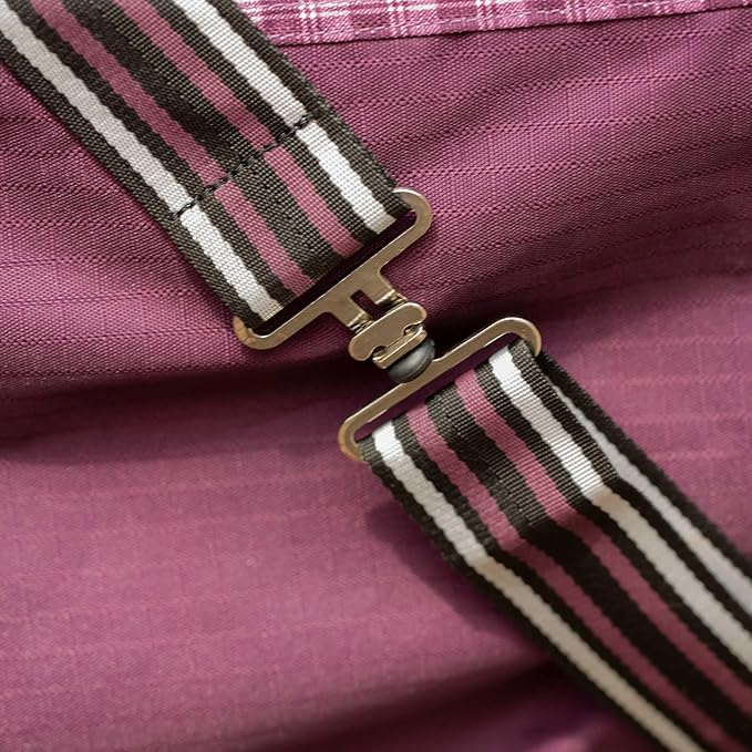 Equinavia Norse No Fill Horse Rain Blanket (0g) | Waterproof Lightweight Turnout Sheet - Black - 66 in - Plum Wine/Orchid Haze - 75 in