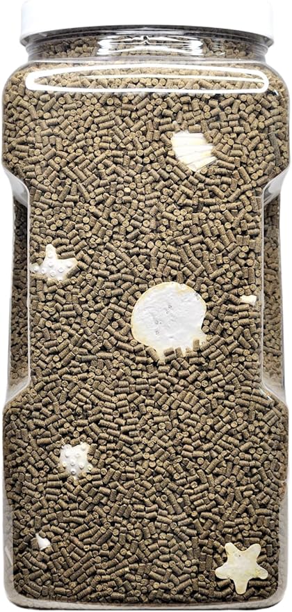 Aquatic Foods Inc. Calcium Blocks Included in These Spirulina Sinking Pellets for Shrimp, Snails, Crabs, Catfish, Plecos for All Tropical Fish 1/16" x 3/8" Pellets by Zeigler…2-lb 8oz Med Jar
