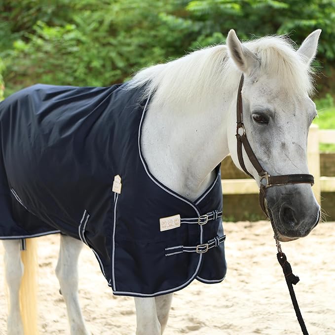 BARN & STABLE 600Denier 3000mm/3000mvp Super Waterproof & Breathable Horse Blankets for Winter with 200g Fill