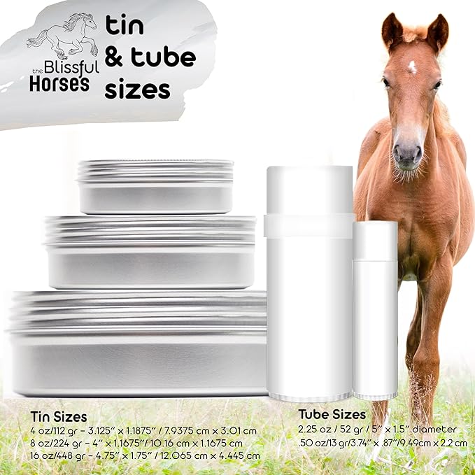 The Blissful Horses Hoof Butter All Natural Support for Your Horse's Hooves, 4-Ounce