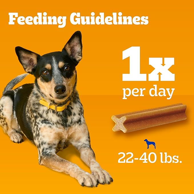 Pedigree Dentastix Small & Medium Breed Dog Treats, Original with Real Chicken, (4) 25ct Bags (100 Treats Total)