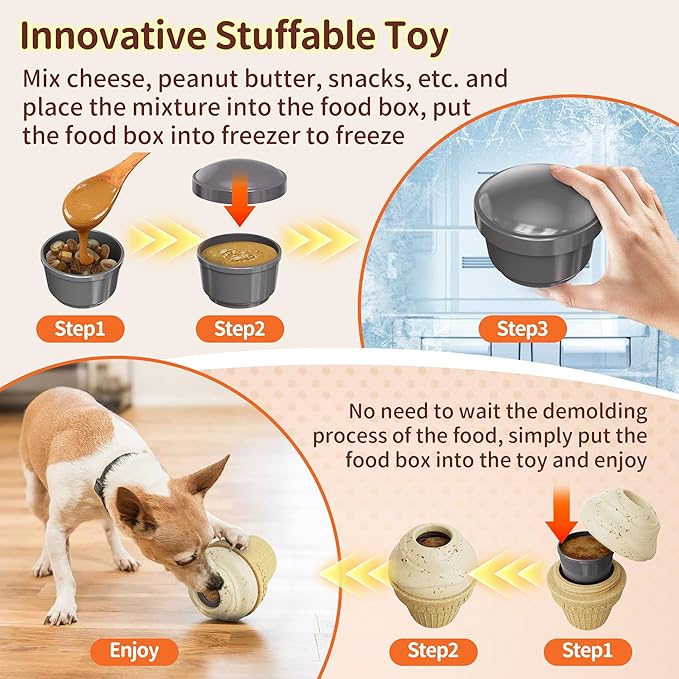 Dispensing Dog Food Dispenser, Keep Dogs Busy,Interactive Chew Toys for Small Medium Large Dogs, Power Chewer