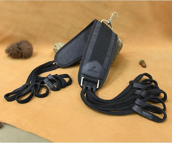 WAYNE'S DOG Canvas Duck Game Carrier - 12 Drops, Slip Noose - Bird Tote, Waterfowl & Goose Hanger, Duck Carrier Lanyard (Black)