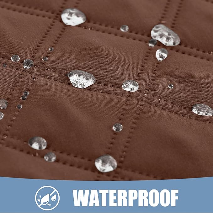 Smiry Waterproof Dog Bed Cover Pet Blanket, Soft Washable Dog Blanket for Furniture Bed Couch Sofa Reversible, Checkered (40"x90", Brown/Chocolate)