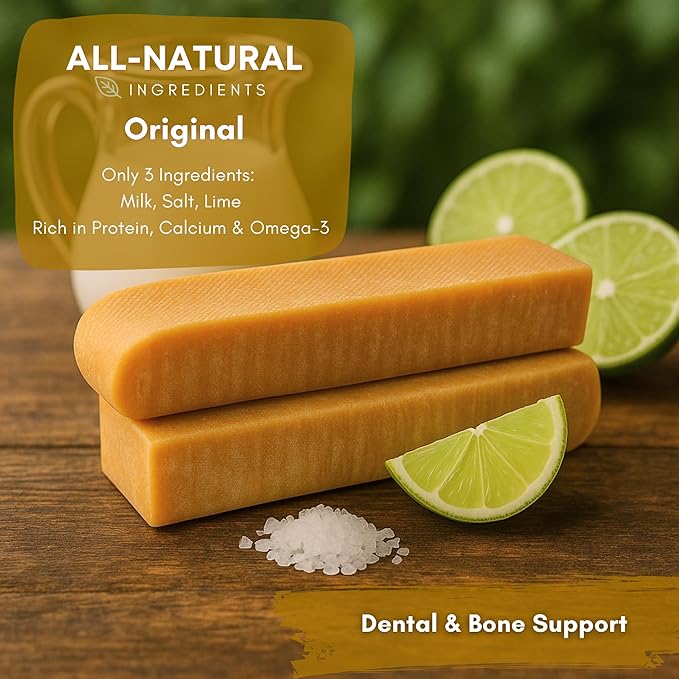 Majestic Pet Himalayan All-Natural Yak Cheese Dog Chews Made with 100% Cows Milk- Long Lasting Dental Chew for Dogs - Healthy Pet Treats (Dental & Bone Support, Large, 5 Pack)