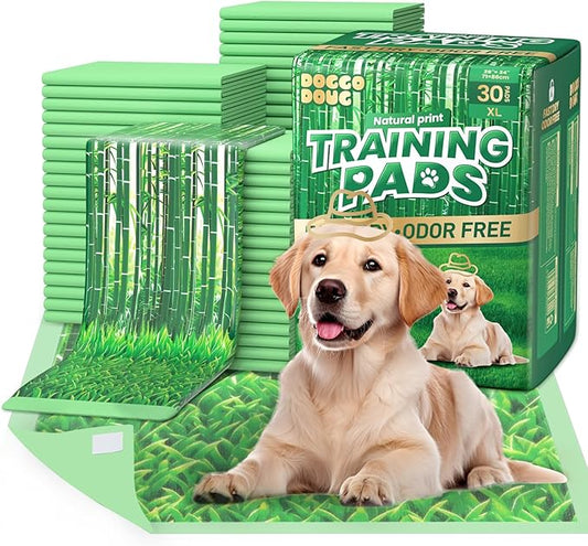 Puppy Pads XL Extra Large 28"x34" Pee Pads for Dogs Potty Training Super Absorbent & Leak-Proof Design Odor Eliminating Pee Pads for Dogs 6-Layer Standard Absorbency Dog Pee Pads(30 Counts)
