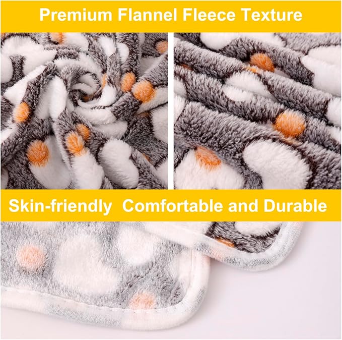 3 Pack Cat and Dog Blanket Soft & Warm Fleece Flanne Pet Blanket, Great Pet Throw Sleep Mat for Puppy Cats Small, Medium & Large Dogs Cute Star/Love/Bone (Medium 30" x 20")