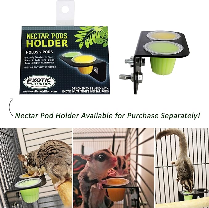 Nectar Pods (Yogurt) - Calcium-Fortified Jelly Fruit Treat - Sugar Gliders, Marmosets, Squirrels, Parrots, Cockatiels, Parakeets, Lovebirds, Conures, Hamsters, Day Geckos, Kinkajous & Other Small Pets