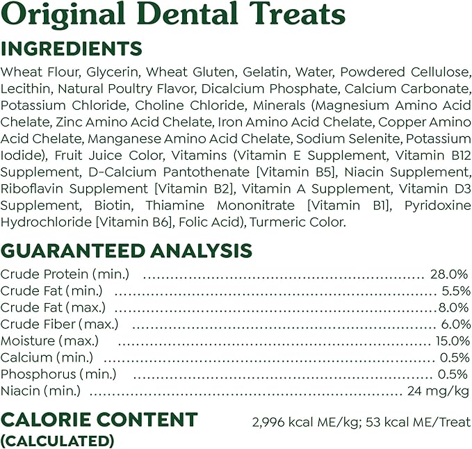 Greenies Original Large Dental Dog Treats, (4) 12 ct Packs (48 Treats Total)