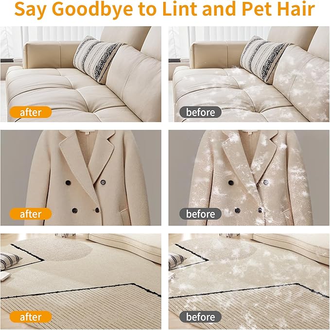 Pet Hair Removal Glove, 2025 Upgraded Five-Finger Electrostatic Grooming Tool for Cats & Dogs, Reusable Magic Fur Remover for Furniture, Car, Couch & Clothing, Essential Pet Grooming Supplies (1)