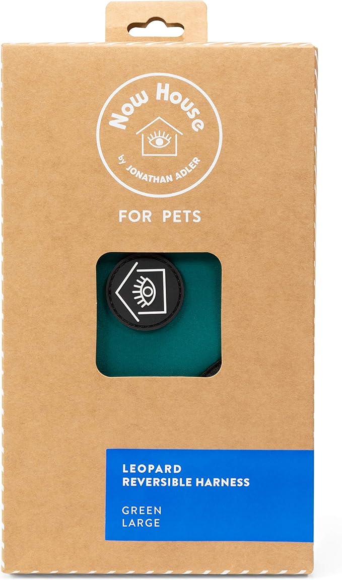 Now House for Pets by Jonathan Adler Jonathan Adler: Now House Leo Reversible Harness, Large | Stylish, Fashionable, and Functional Way to Keep Your Dog Looking Great | Adorable Dog Accessories