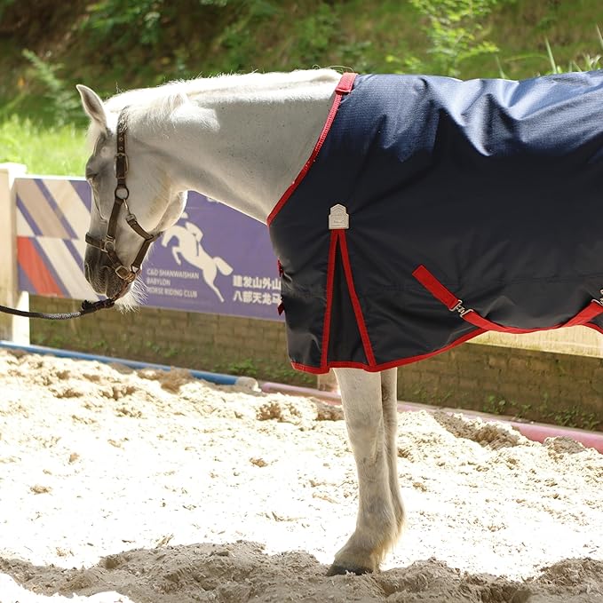 BARN & STABLE 600Denier 3000mm/3000mvp Super Waterproof & Breathable Horse Blankets for Winter with 200g Fill