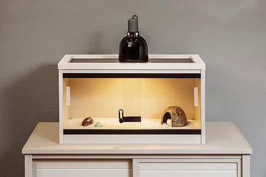 New Age Pet ECOFLEX Small Reptile Enclosure with Matching Cabinet Stand Set in Maple